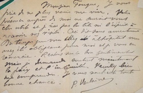 Paul verlaine lettre - paul,