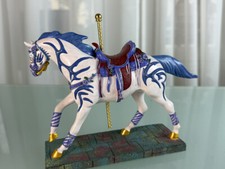 Figurine de collection cheval LA PISTE DES PONEYS PEINTS 17,5 x 21,5 cm. Exce...
