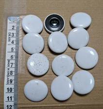 12 29mm White Pleather Covered