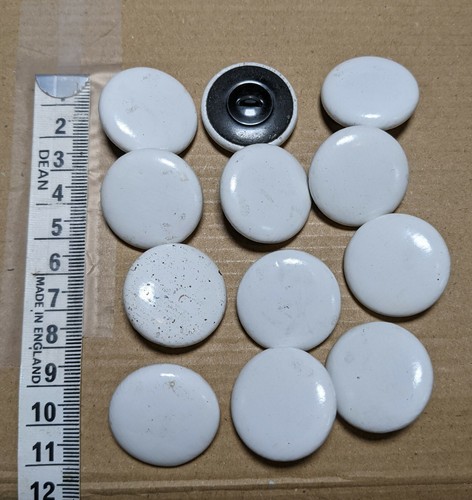 29mm white pleather covered - 29mm,