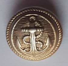 Bouton uniforme Militaire marine, ancre dans ovale.