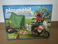 PLAYMOBIL 5438 Figurine motard+tente de  camping +boîte et notice Neuf/ Scellé