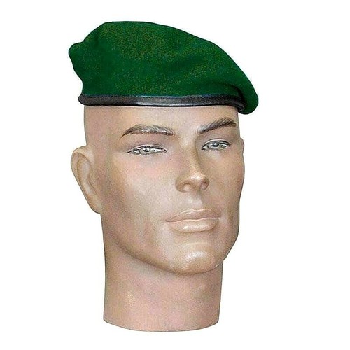 Beret vert avec flot - beret,