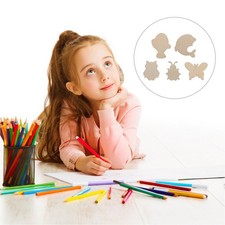  10pcs enfants bricolage bricolage peinture inachevée coups de puce de bois