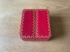 Étui CARTIER Original Pendulette - Bois Cuir Rouge - Montres Collectionneurs