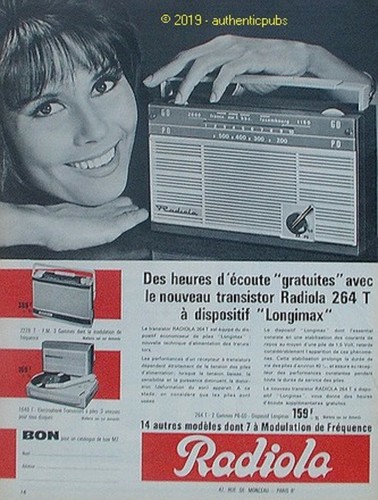 Publicite radiola 264 - 264, t