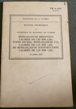 manuel technique mitrailleuse browning de  7,62  no casque  US 1943