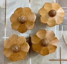 Lot de 4 patères en bois pour