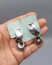 Boucles d'Oreilles Vintage Réminiscence Argent - Earrings 80's