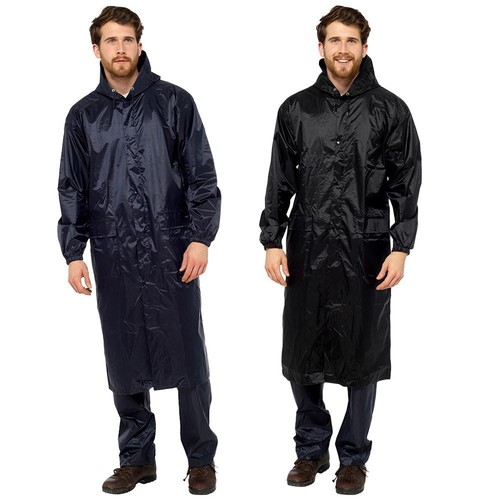 Hommes long imperméable veste - long,