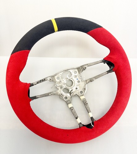 Volant alcantara rouge oem - alcantara,