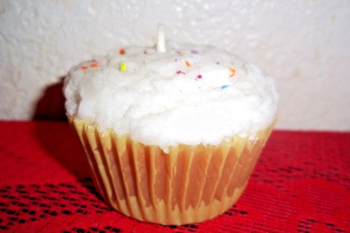 Cupcake candle wax figure - wax,