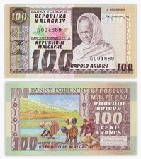 100 FRANCS / 20 ARIARY 1974 MADAGASCAR [NEUF / UNC] P63