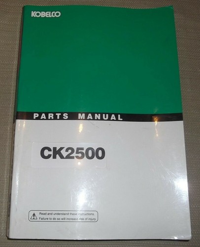 Kobelco ck2500 manuel - ck2500,