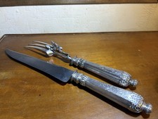 Service À Découper Le Gigot XIXème Manche Argent Style Louis XIV Régence