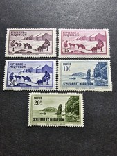 TIMBRE FRANCE COLONIE SAINT PIERRE ET MIQUELON N°291/295 NEUF ** MNH 1942
