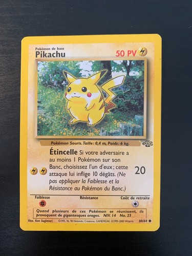 Carte pokémon pikachu - carte, 60/64