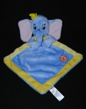 Doudou plat DISNEY NICOTOY éléphant Dumbo jaune et bleu balle rouge étoile  NEUF