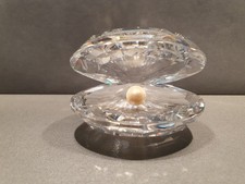 CRISTAL FIGURINE SWAROVSKI COQUILLE D'HUITRE AVEC PERLE 7CM 14389