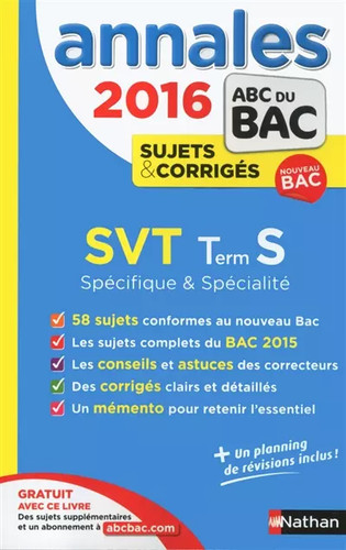 Annales abc bac 2016 svt - du,