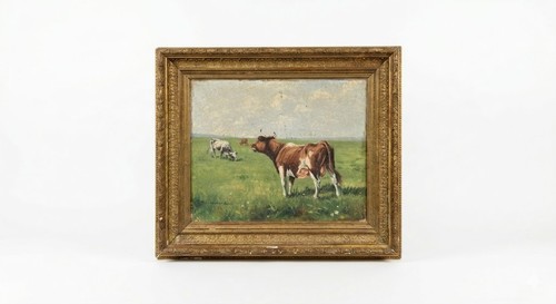 Tableau ancien huile - , sur