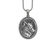 Collier tête loup - tête, de