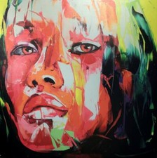 Françoise Nielly 1x1m Digigraphie limitée 25 exemplaire Signé au dos AVEC COA!!!