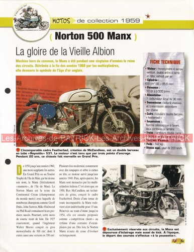 Norton 500 manx featherbed - norton,