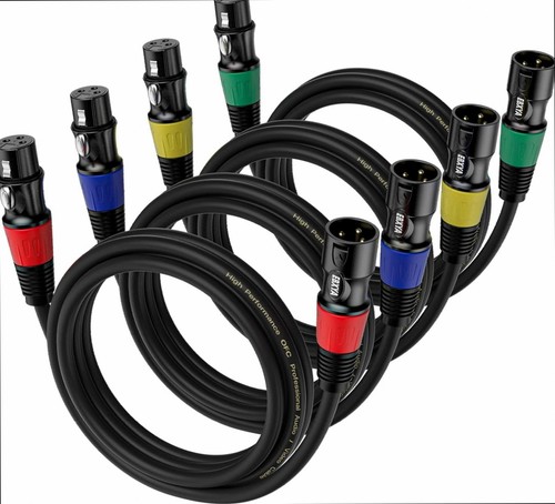Pack 3ft xlr - 4-pack, male