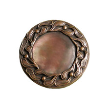 Bouton ancien - Nacre & métal