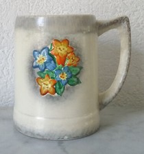 Ancien Bock À Bière Edelweiß Relief Fleur Des Alpes En Grès 0,5 L