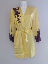 Peignoir marjolaine soie jaune - peignoir,