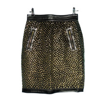 jupe MOSCHINO en cuir noir