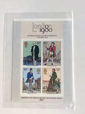 Deuxième feuille miniature de la poste britannique exposition internationale Londres 1980