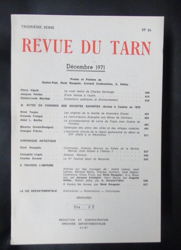 Revue tarn 64 - tarn, n°