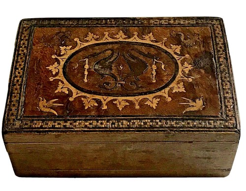 Boîte marqueterie xix ème - boîte,