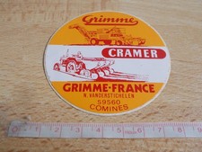 Autocollant GRIMME / CRAMER -