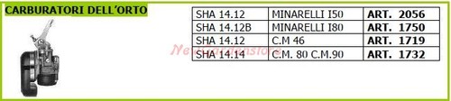 Carburateur sha pour - 14.12,