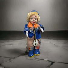 CLOWN  automate musicale-blond- habit chatoyant- vintage 60'S