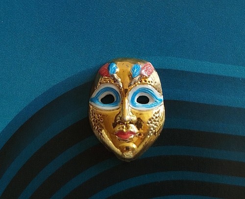 Fève masque avec dorure - fève,