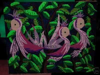 Antique canvas needlepoint - antique,
