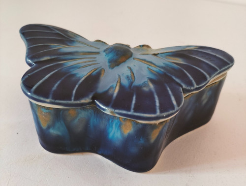 Boîte papillon bleue