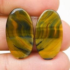 Paire 16.30Cts Œil de Tigre