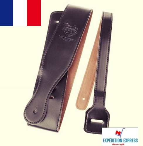 Sangle guitare vintage noire