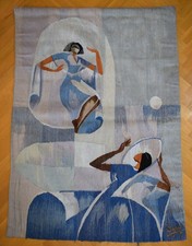 Tapisserie égyptienne tissée à la main tenture murale 3,9 pieds art...