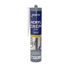 Mastic acrylique BOSTIK Acryl Crépi - Aspect granuleux pour joint de fissure -