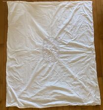 HOUSSE D EDREDON MONOGRAMME JWC AVEC BRODERIE AU CENTRE