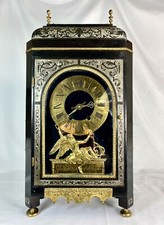 GRANDE PENDULE RELIGIEUSE ST LXIV MARQUETERIE BOULLE HT 65CM CARTEL 19ème CLOCK