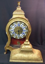 AA 18ème superbe cartel pendule style louis XV  bois stuc émail 97cm 6Kg clock