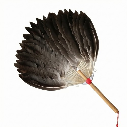 éventail plumes oie - Éventail, en